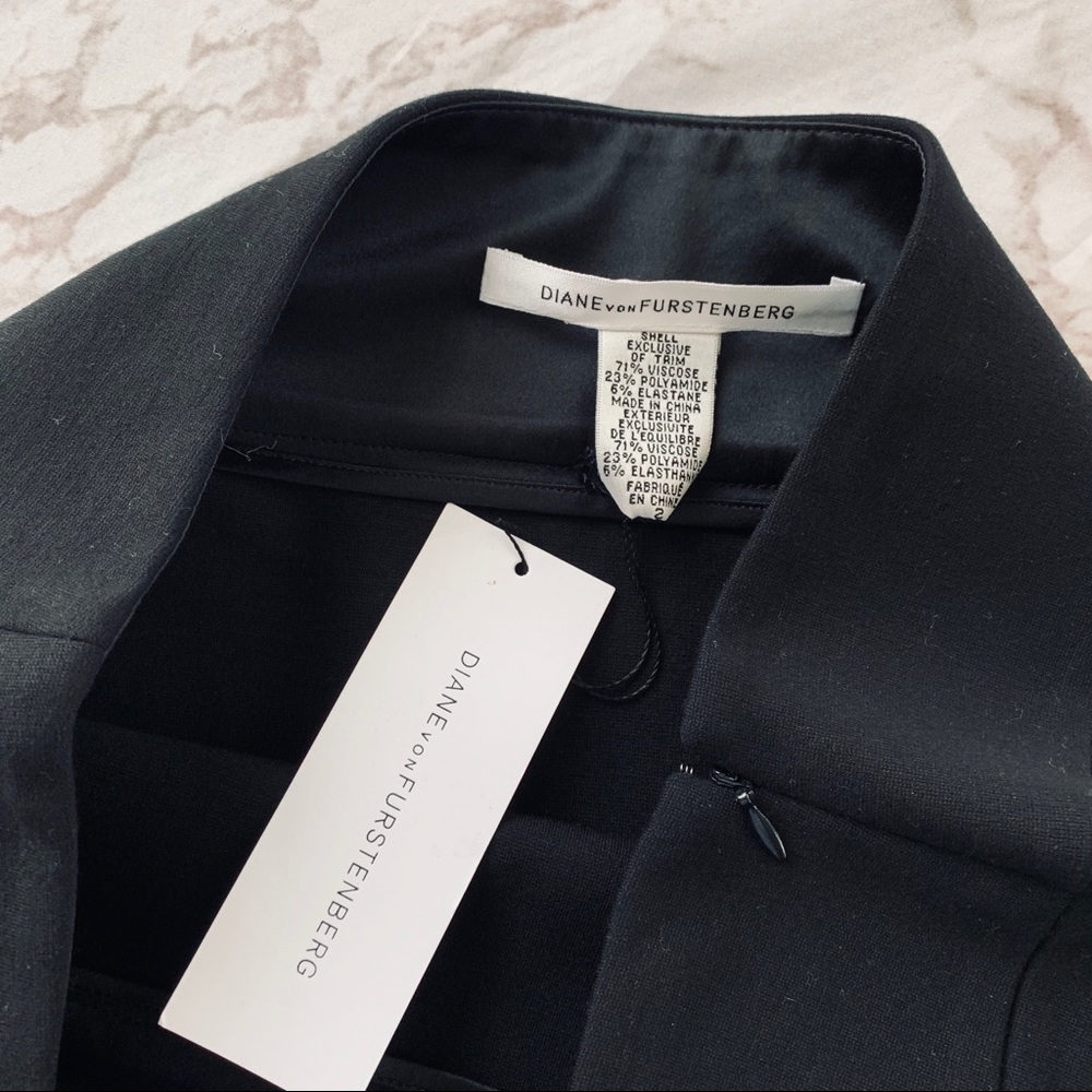 Diane Von Furstenberg Postage Stamp Black Skirt - Picture 3 of 4